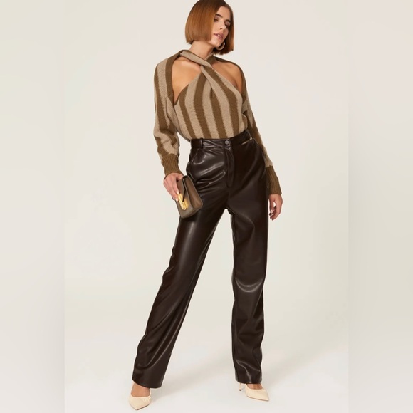 NICHOLAS Brown Alcina Twist Front Sweater & Crop Shrug Size Medium $295 - Picture 1 of 10